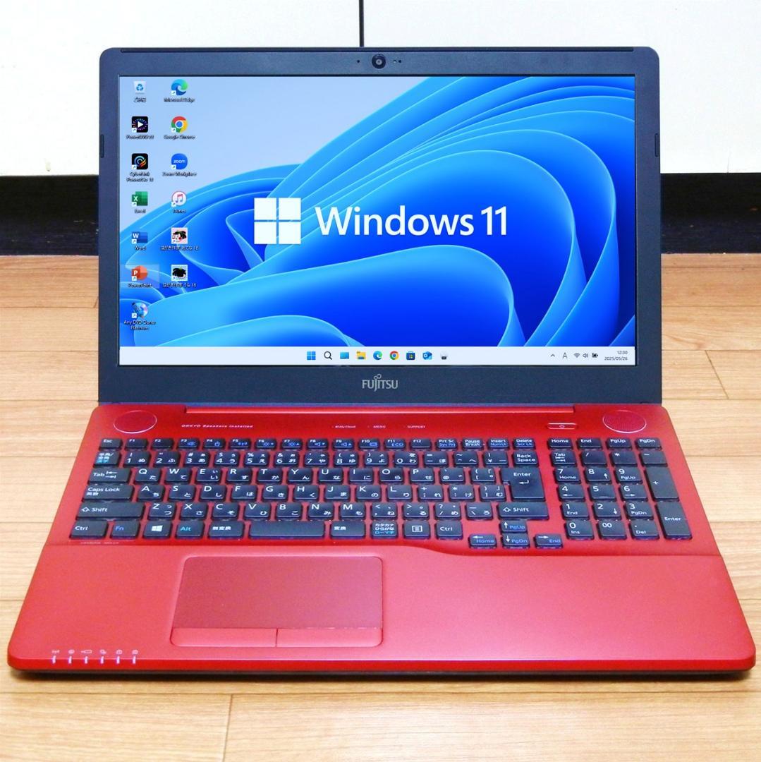 富士通 ノートパソコン fmv LIFEBOOK SSD オフィス付 メモ８GB