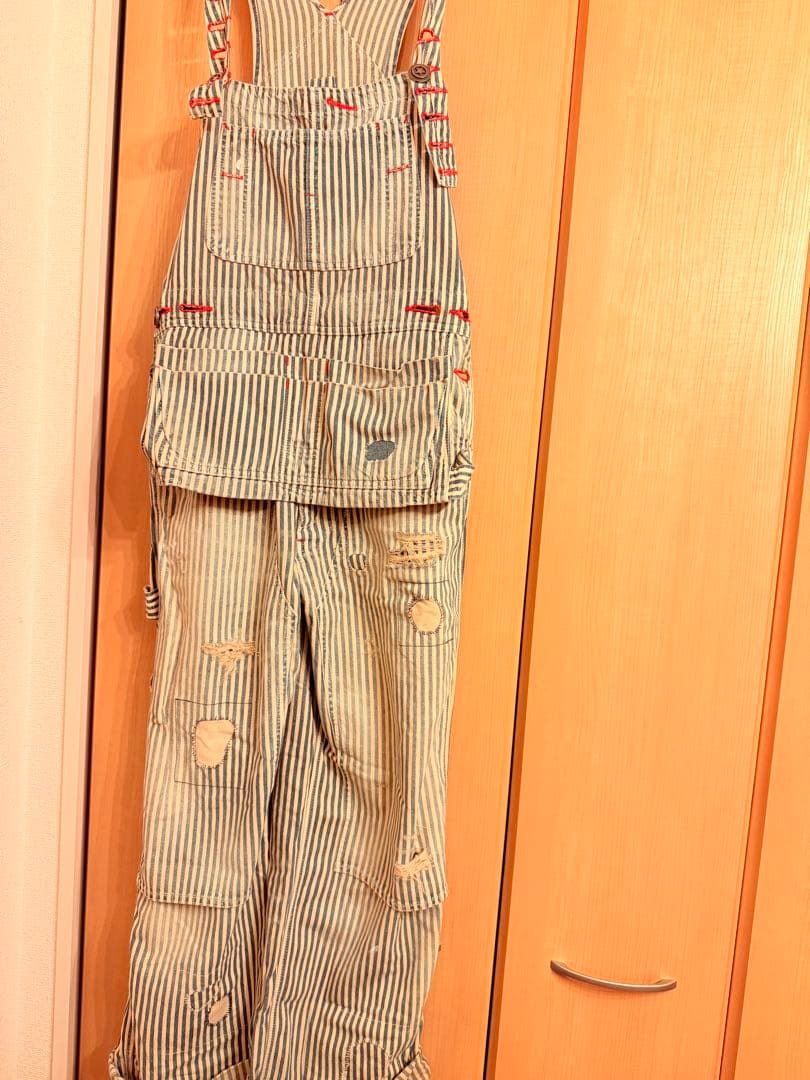 レッドリーチェ　ヒッコリー デニムオーバーオール