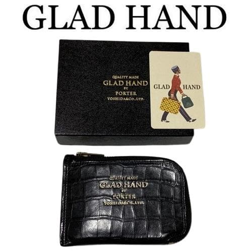 レア廃盤 GLADHAND × PORTER レザーケース クロコ柄 箱付