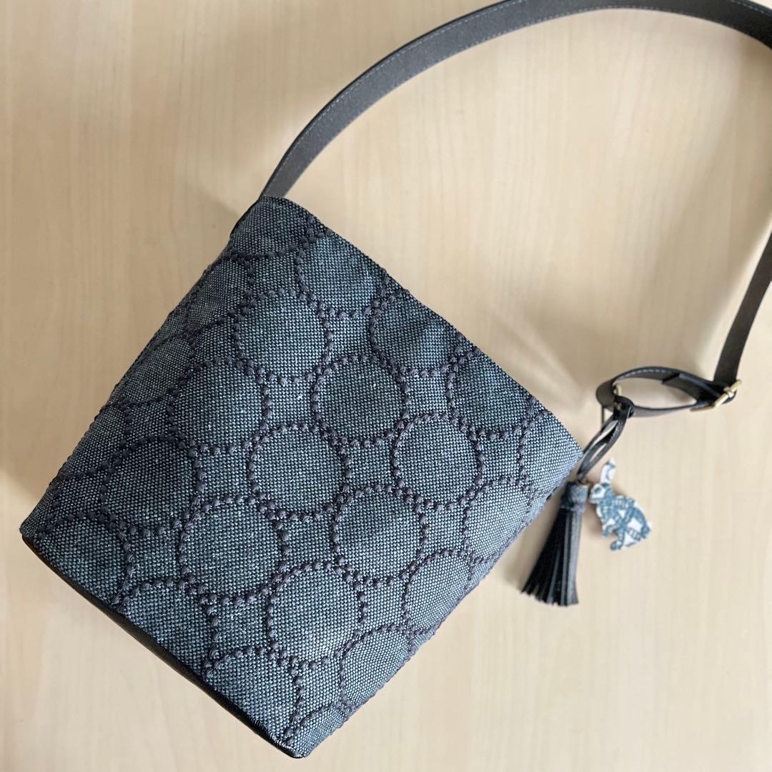 オーダー　ミナペルホネンtambourineと本革のワンハンドルバッグ