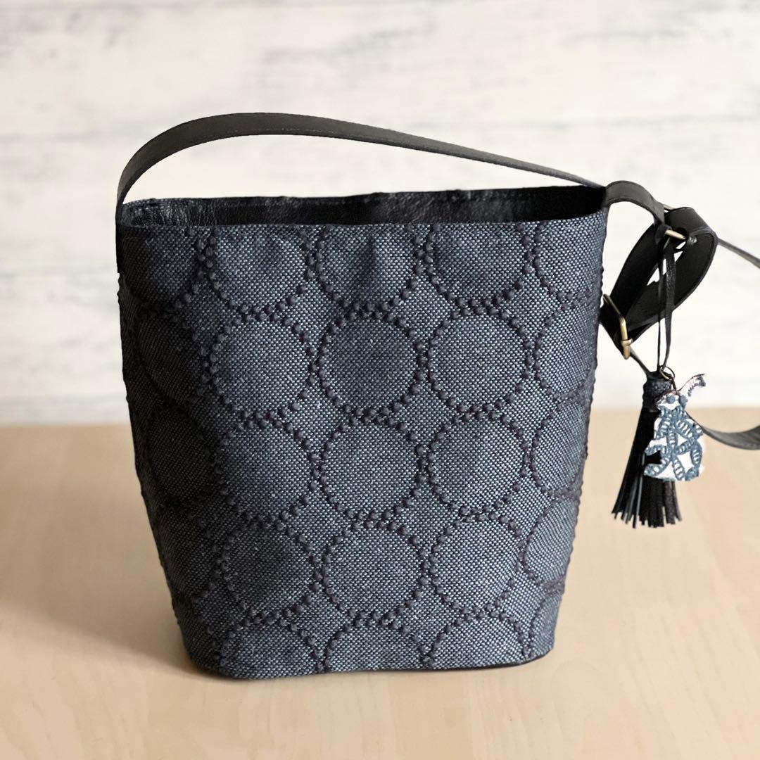 オーダー　ミナペルホネンtambourineと本革のワンハンドルバッグ