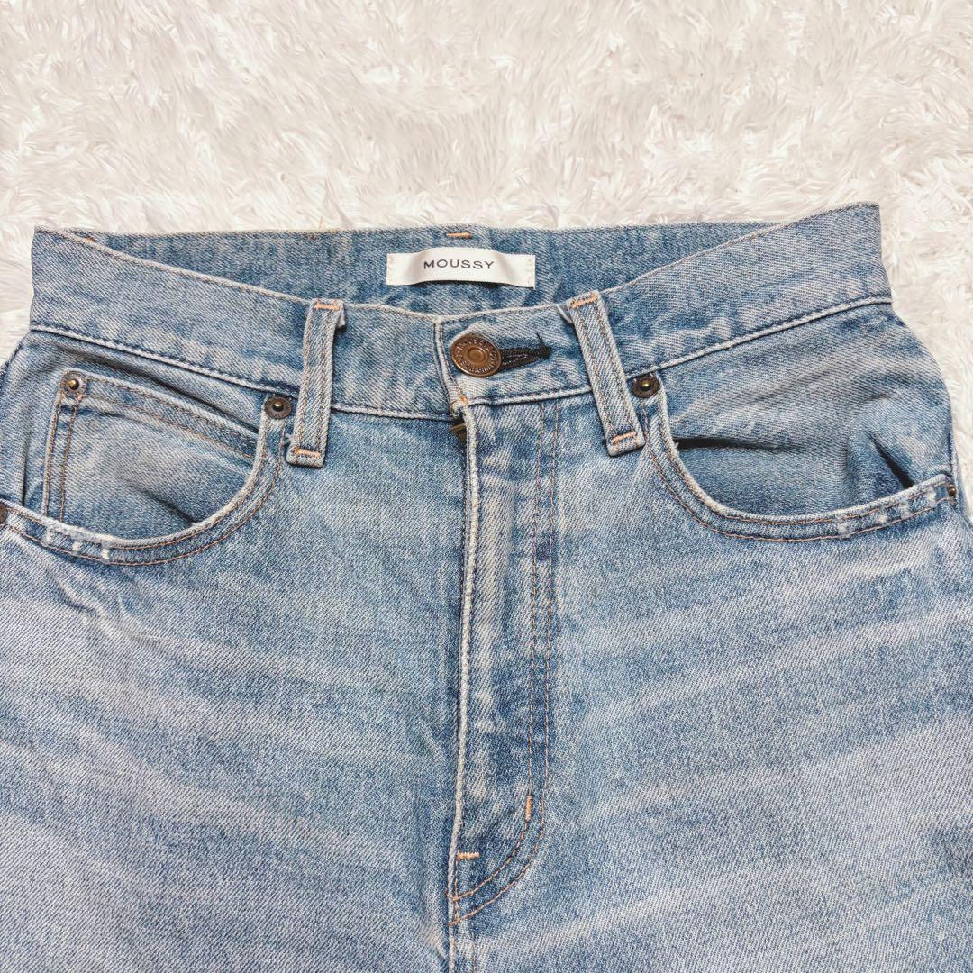 美品　MOUSSY MVS デニム フレアデニム ブーツカット 赤耳　ストレッチ