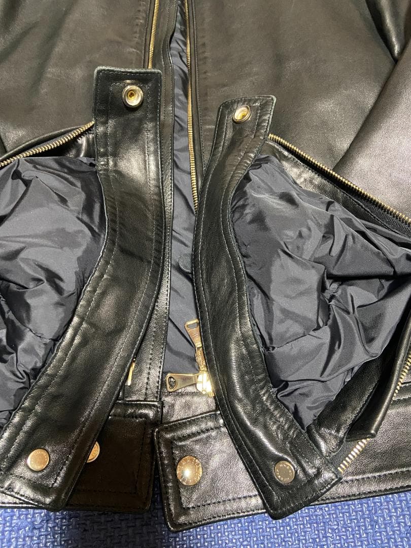 EMMETI ANDREA 中綿入り シングルライダースジャケット46