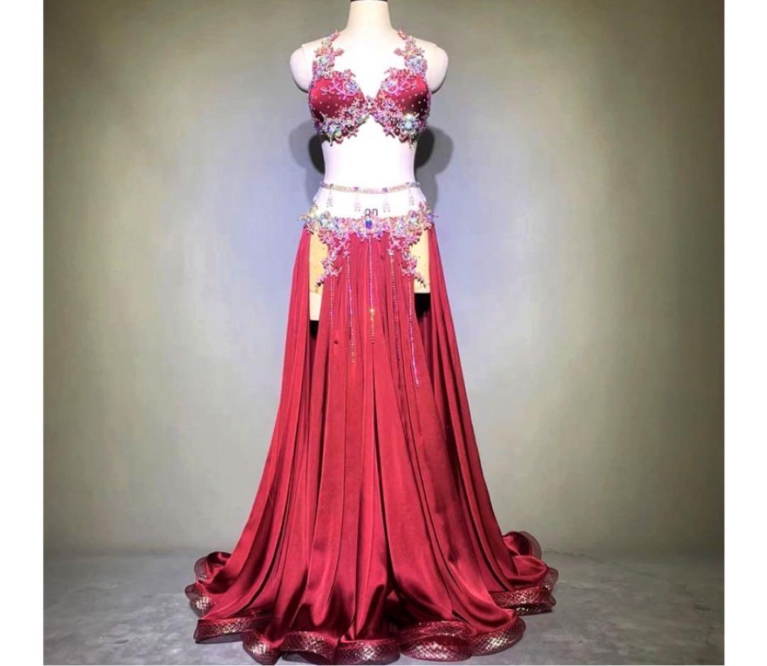 ベリーダンス衣装赤色トルコレ