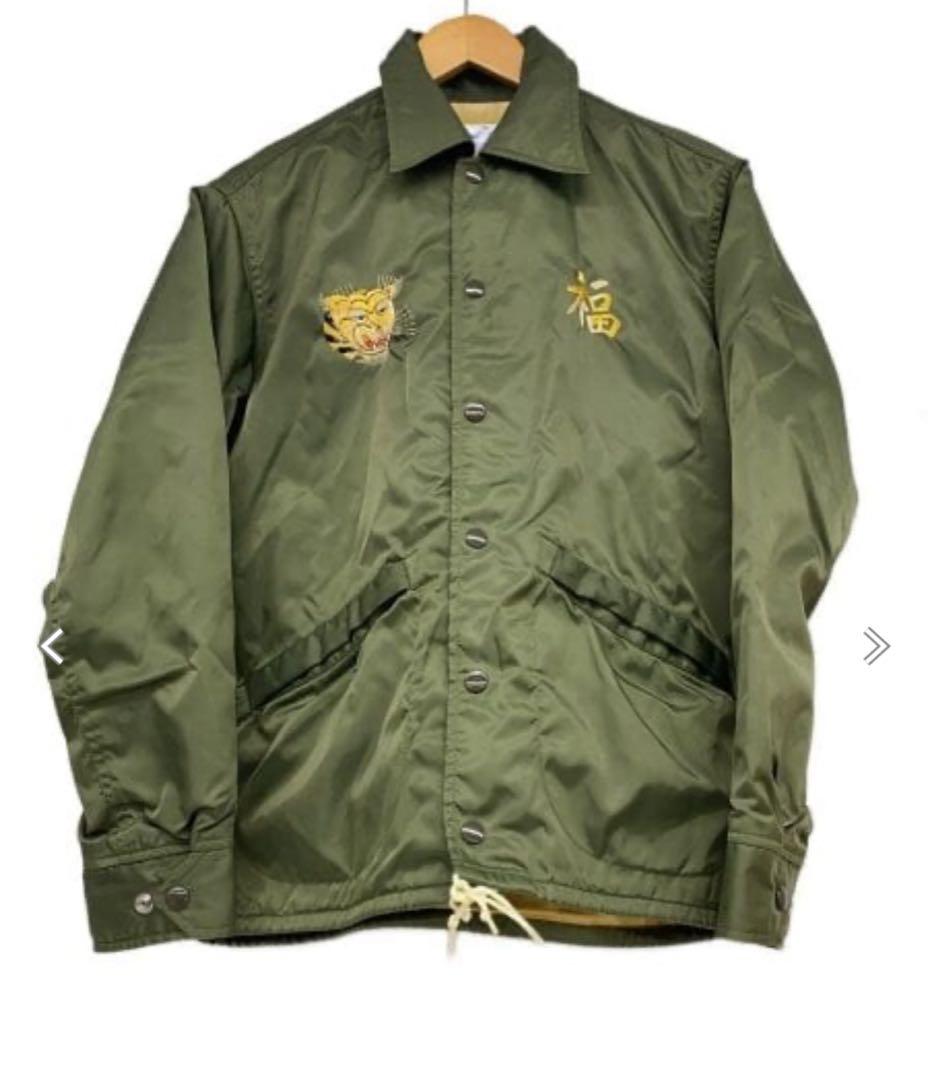 BEAMS x TOYO ベトナム刺繍コーチジャケット s オリーブ