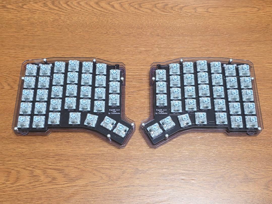 分割キーボード Ergo68 静音スイッチ スポンジフォーム