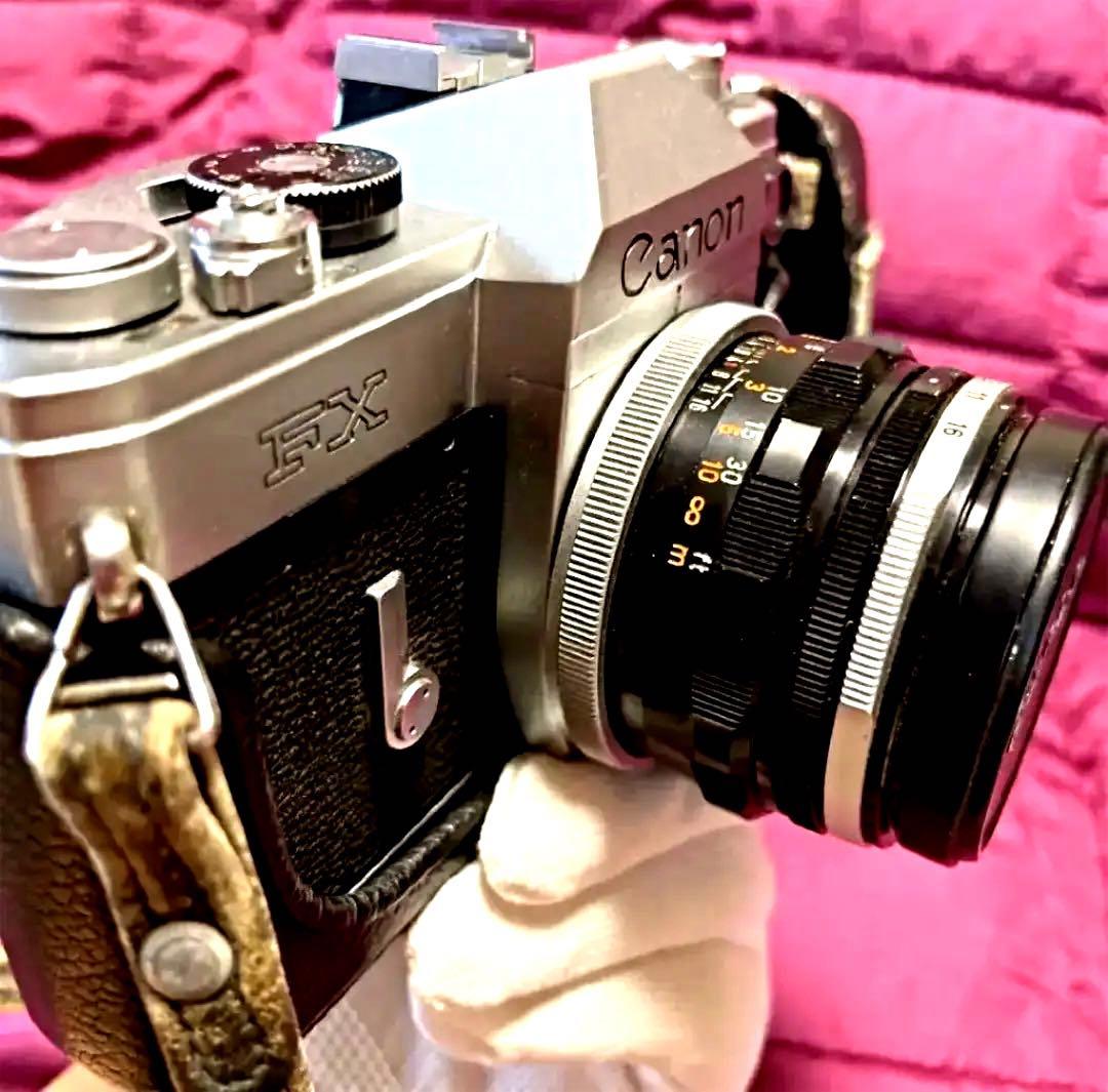 Canon FX 一眼レフ フィルムカメラ （ジャンク品）レザーケース付き