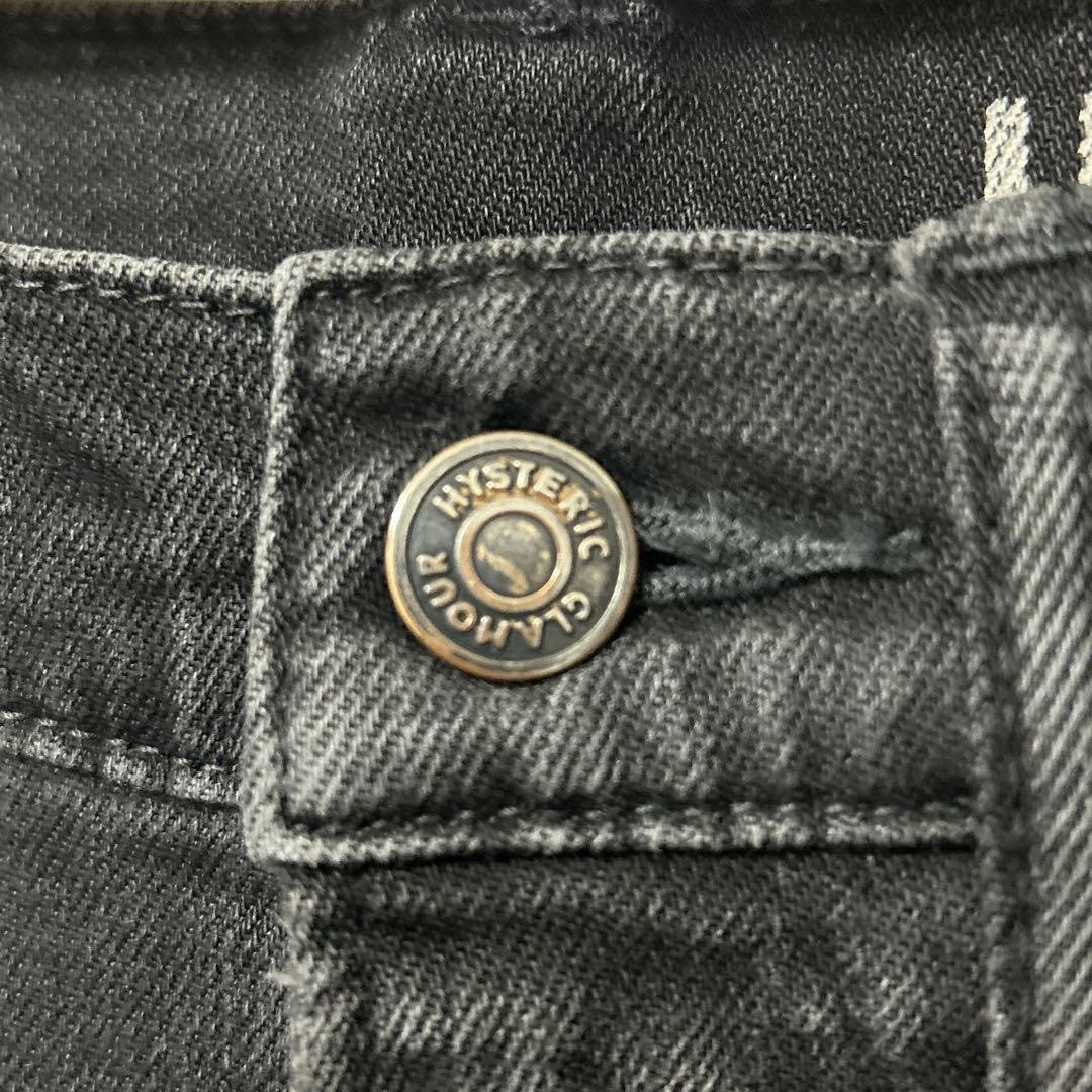 HYSTERIC GLAMOUR　リメイクスリムパンツ　ストレッチダメージデニム