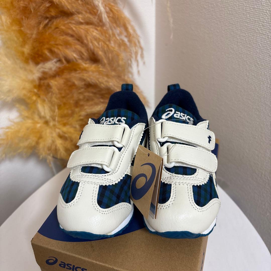 Tomoファミリアasics ネイビー/ホワイト スニーカー ベルクロ