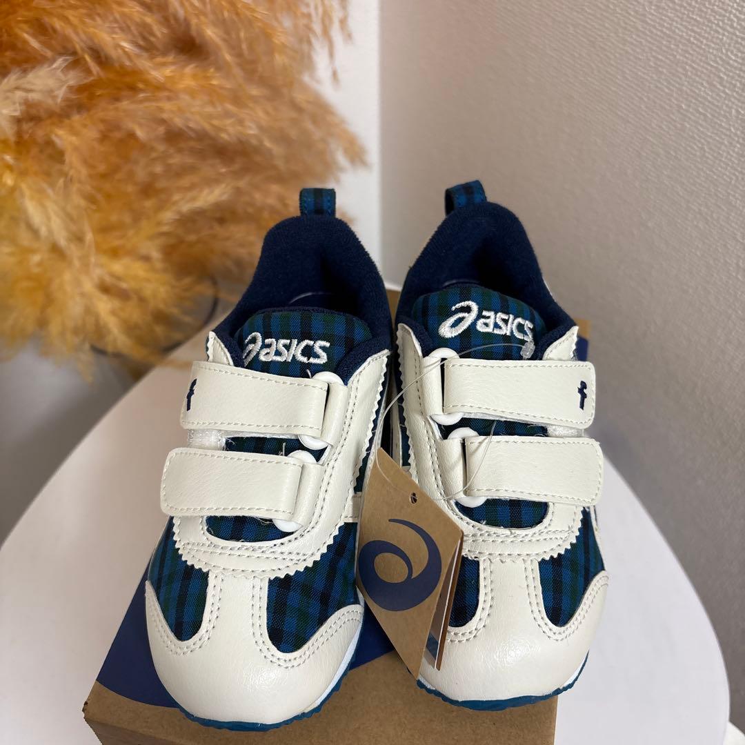 Tomoファミリアasics ネイビー/ホワイト スニーカー ベルクロ