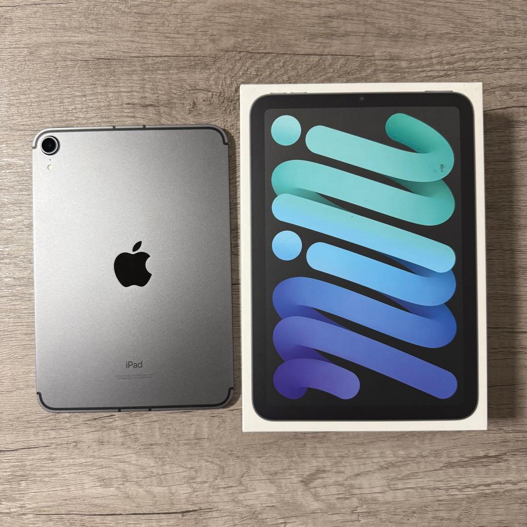 【美品】iPad mini 第6世代 Cellular 64GB スペースグレー