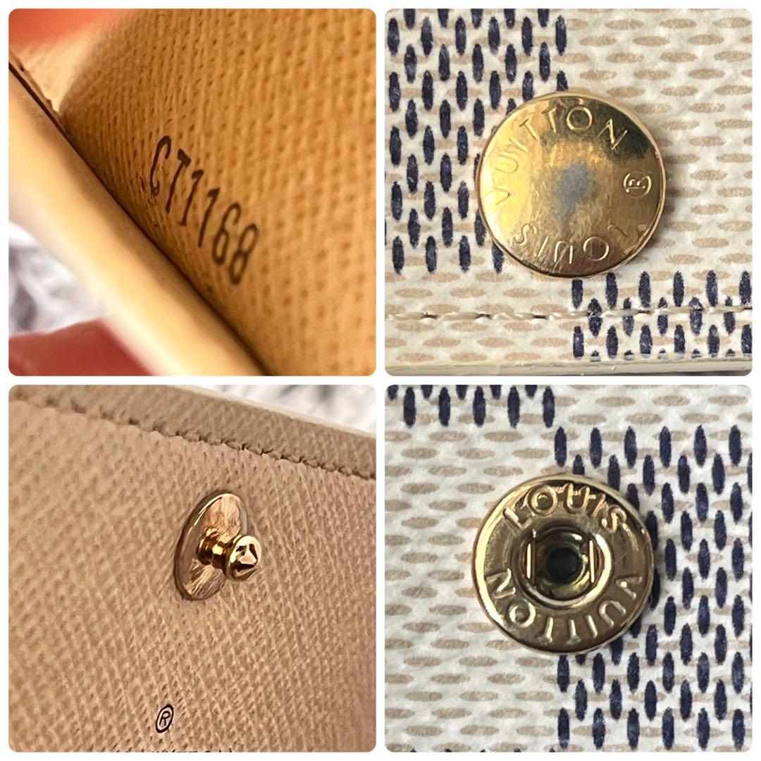 良品✨ルイヴィトン　ミュルティクレ6 キーケース　ダミエアズール　ホワイト