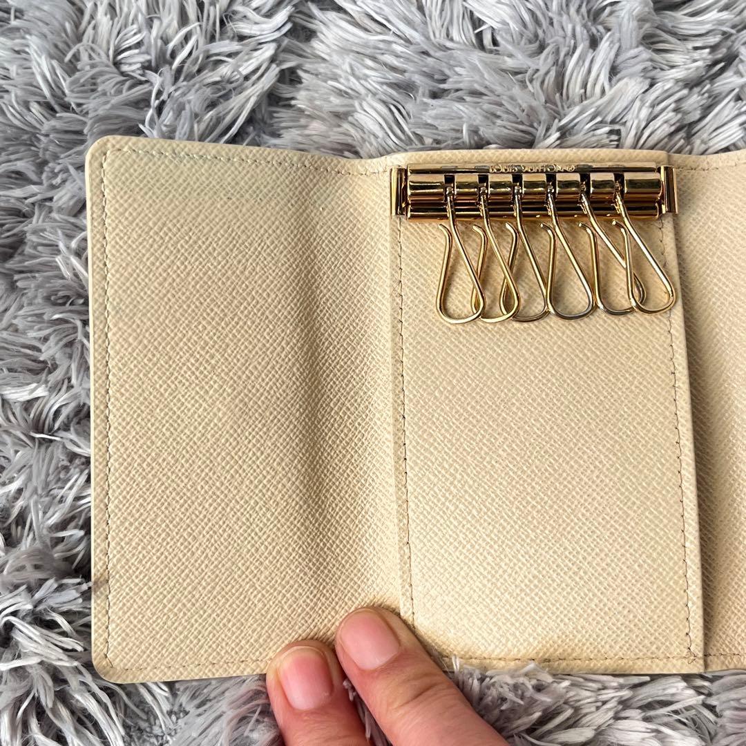 良品✨ルイヴィトン　ミュルティクレ6 キーケース　ダミエアズール　ホワイト