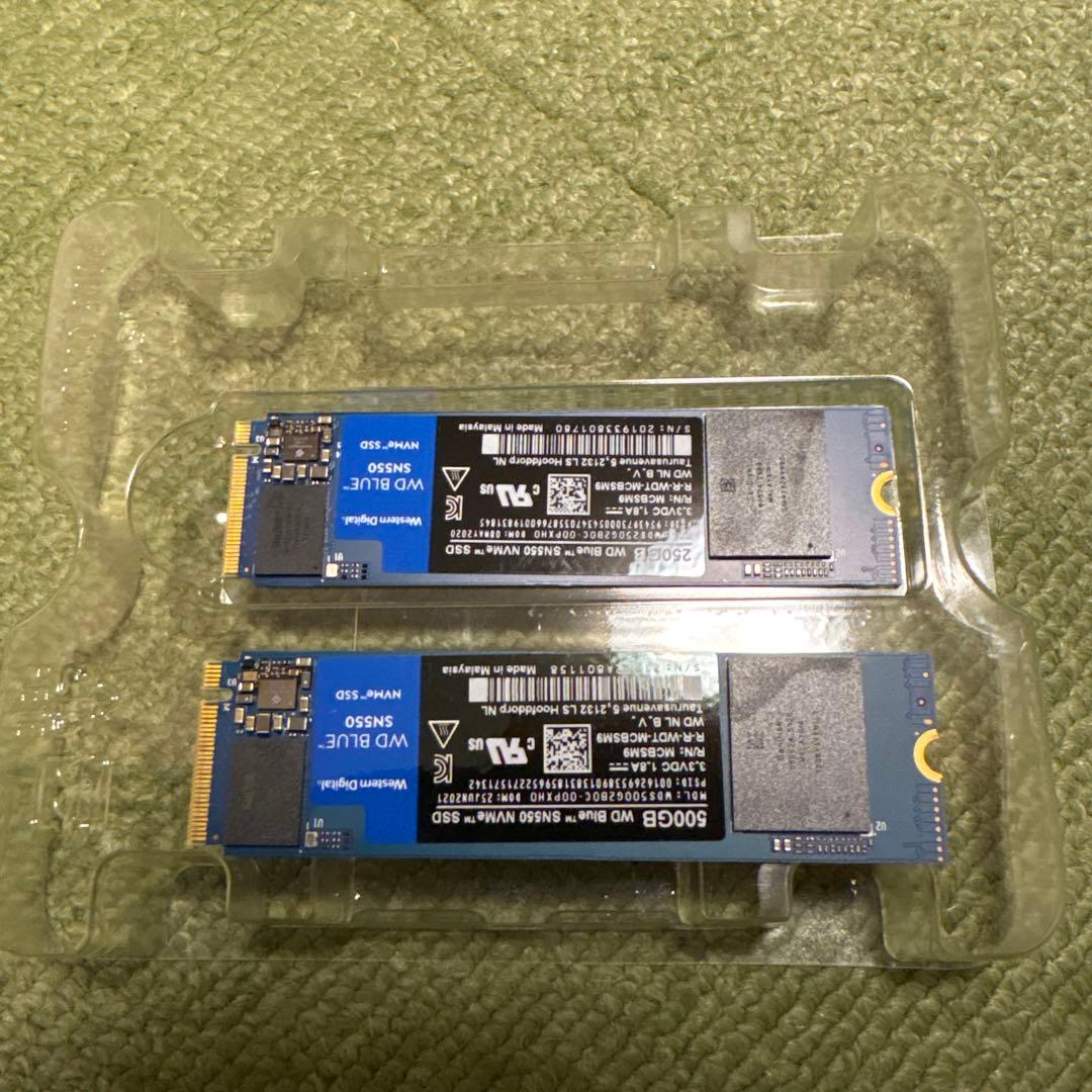 ウエスタンデジタル M.2 ssd 500GB&250GBセット