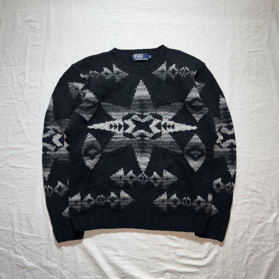 トップス Y2K 90s RALPH LAUREN WOOL NATIVE KNIT