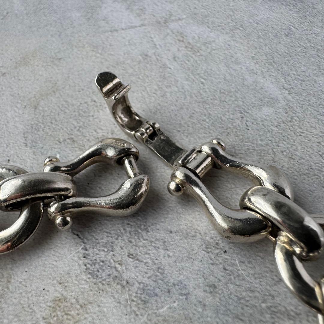 ヴィンテージ ホースシューリンクブレスレット シルバー925 イタリア製