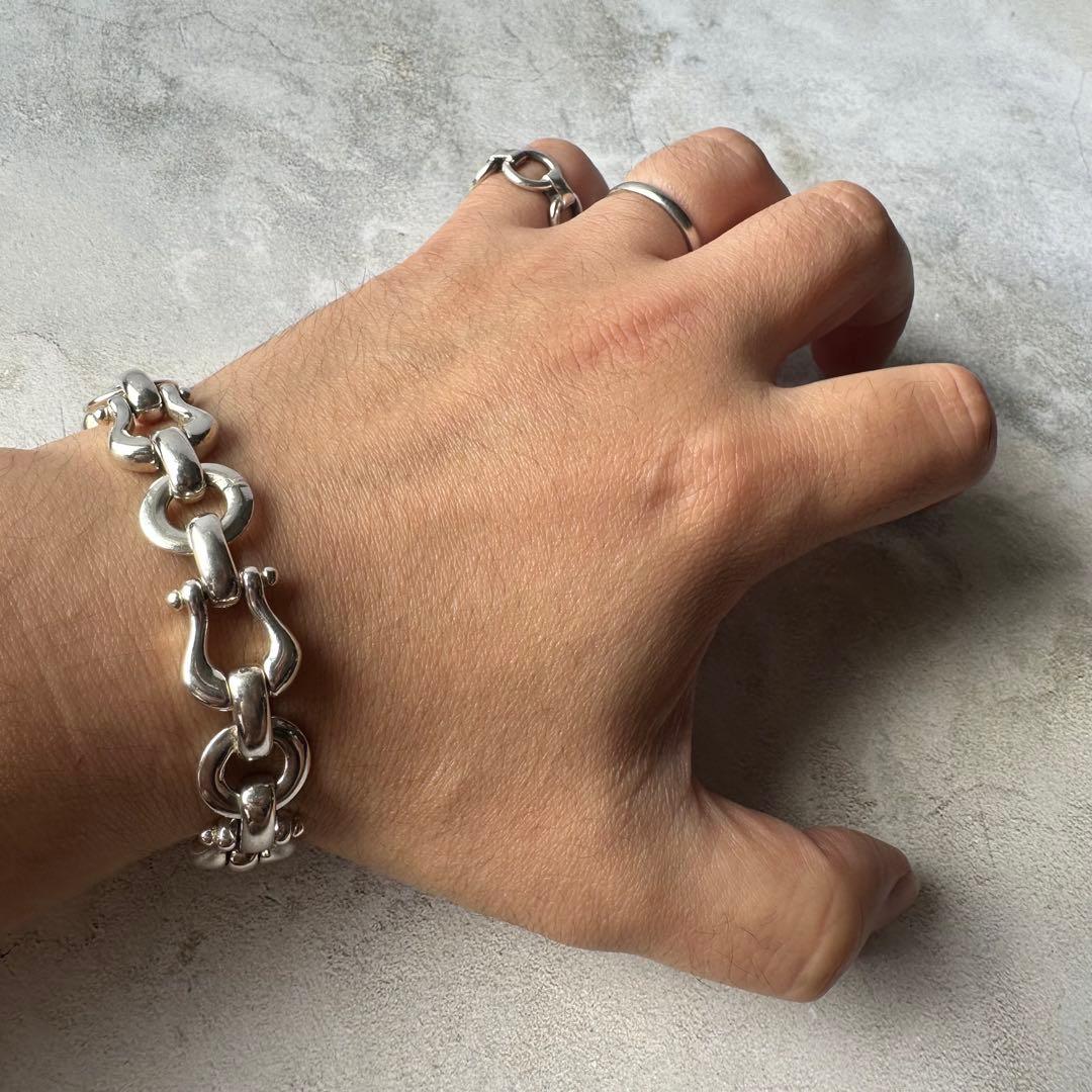 ヴィンテージ ホースシューリンクブレスレット シルバー925 イタリア製