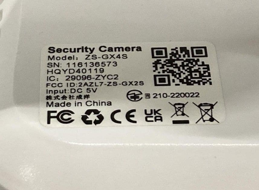 新品 防犯カメラ ZX－GX4S　SDカード付128GB　ソーラー充電