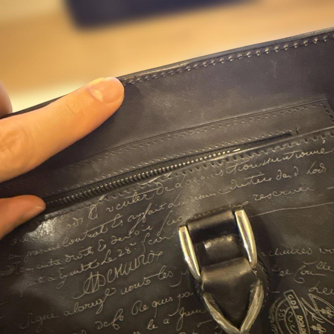 たかひろっちBerluti ブラックレザー トートバッグ