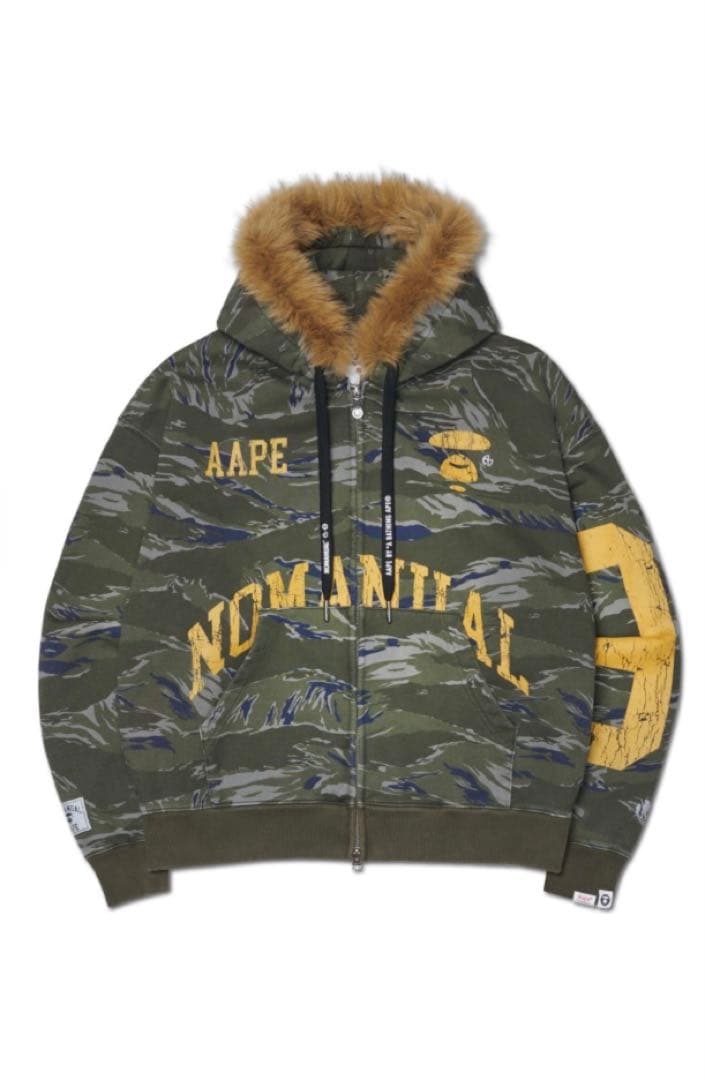 AAPE X NOMANUAL ZIPHOODIE ディエイト着用
