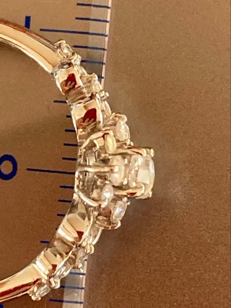 m*l様 ローズカットダイヤモンド透かしリングK18WG 18金ホワイトゴールド