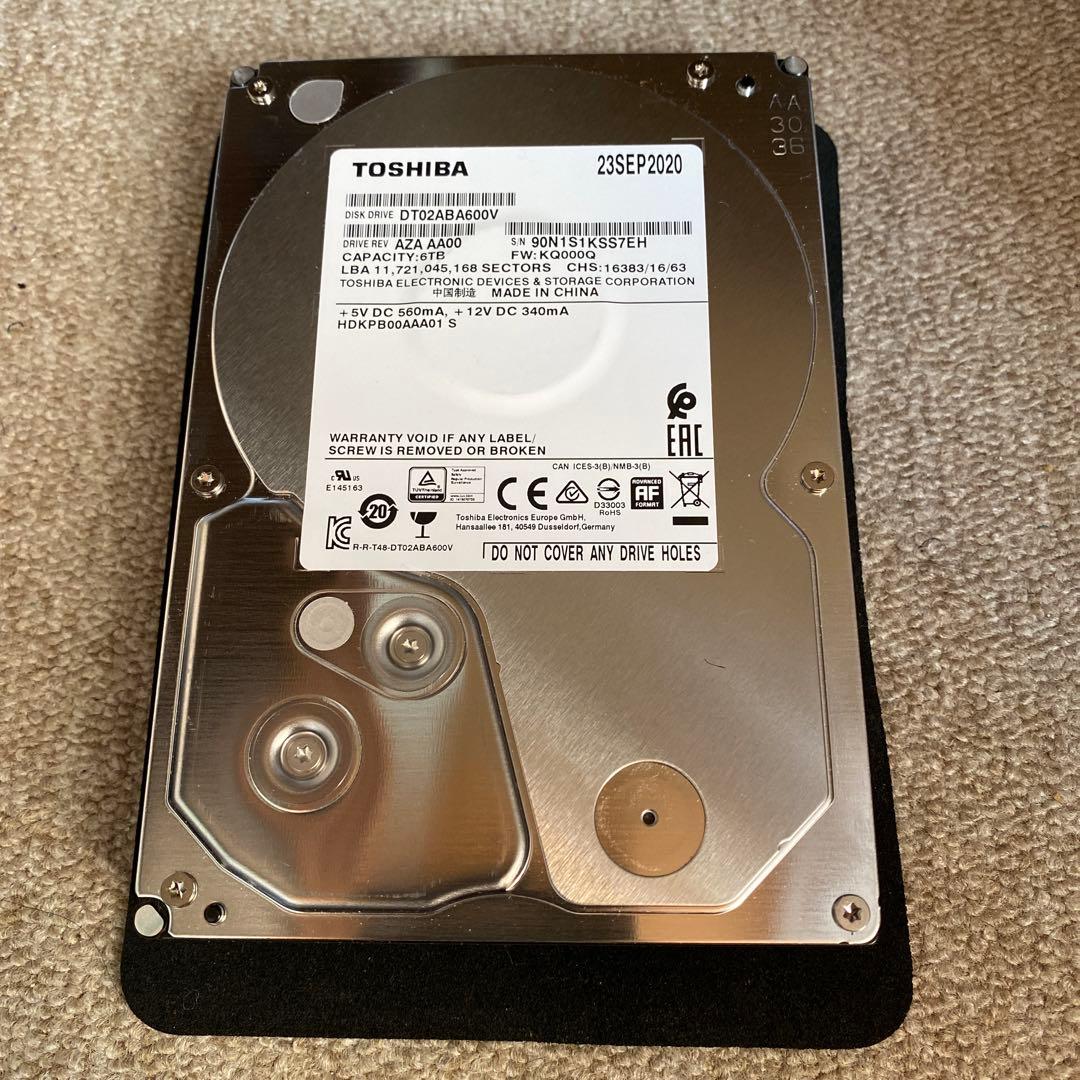 内蔵型ハードディスクドライブ TOSHIBA 6TB DT02ABA600V HDD