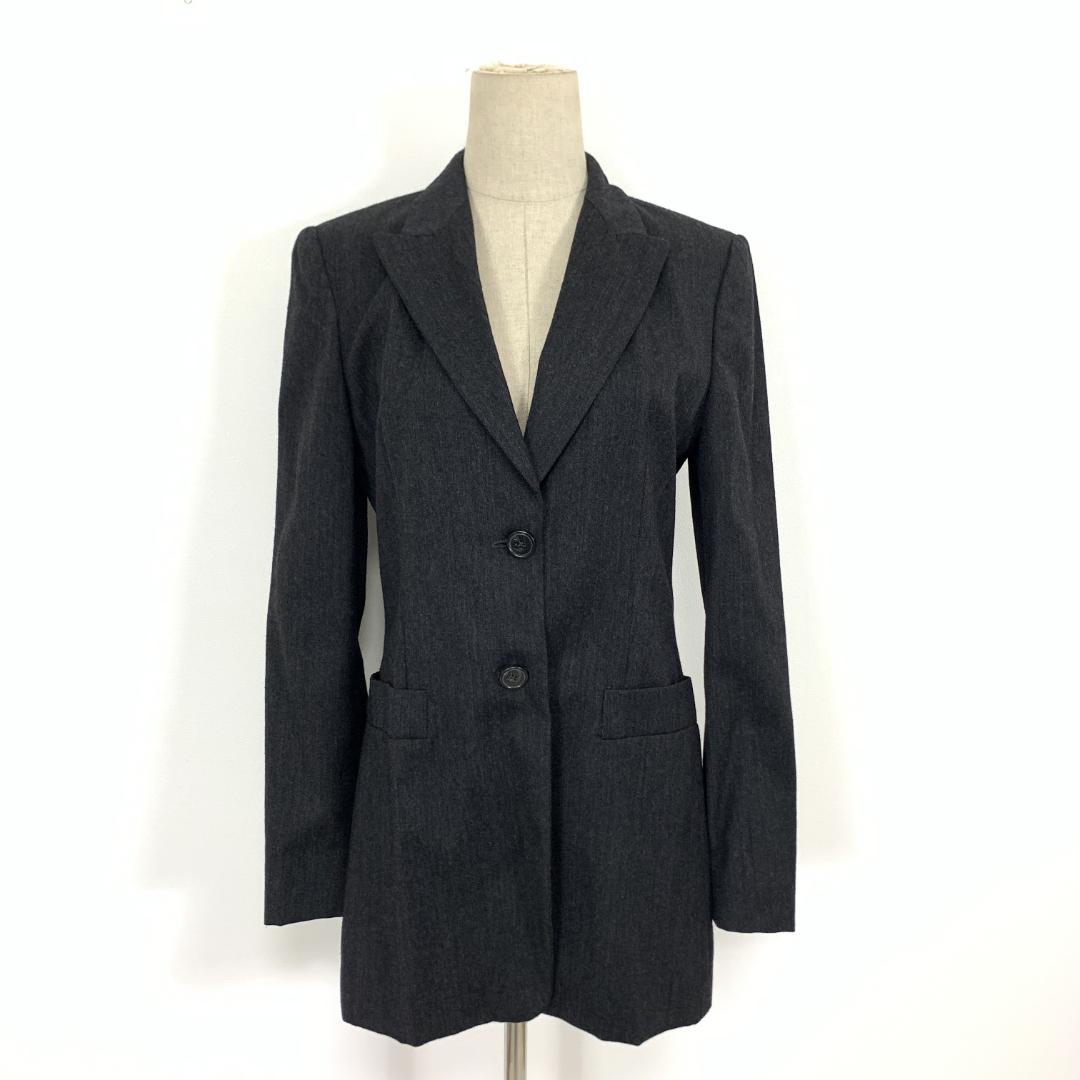 LA8581 マックスアンドコー パンツスーツ3点セット グレー ウール 40