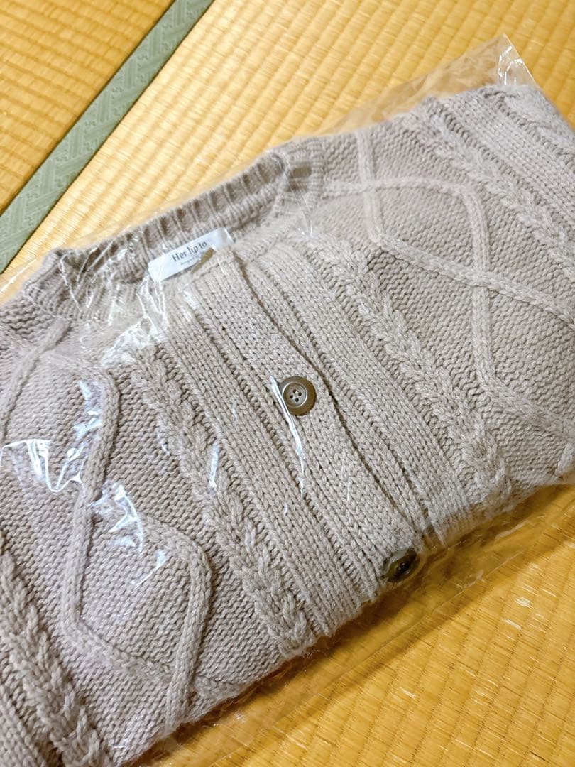 【新品】ハーリップトゥ H Boa Cable Knit Cardigan