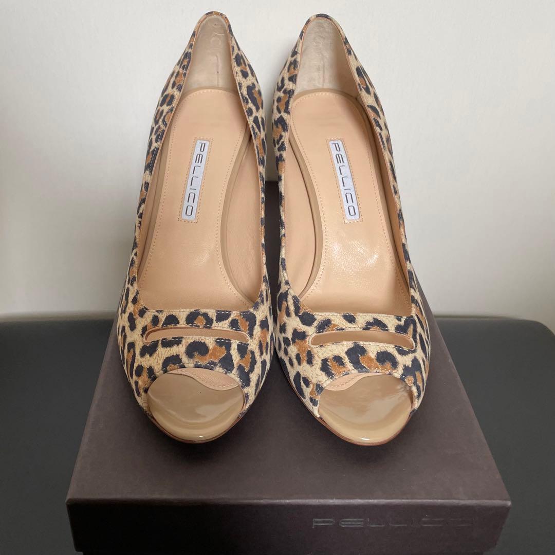 A*u様 新品 PELLICO ペリーコ レオパード パンプス 37.5