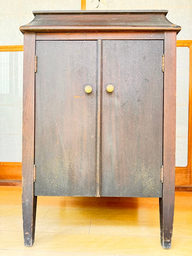 ポ*ポ様 木製 レコード キャビネット 収納付き