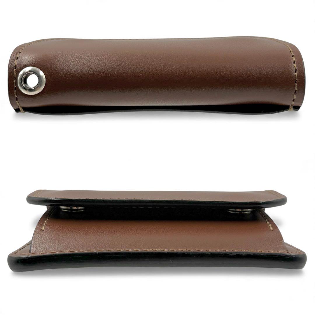 【新品同様】 ワイルドスワンズ ケース タング ブラウン ブライドルレザー