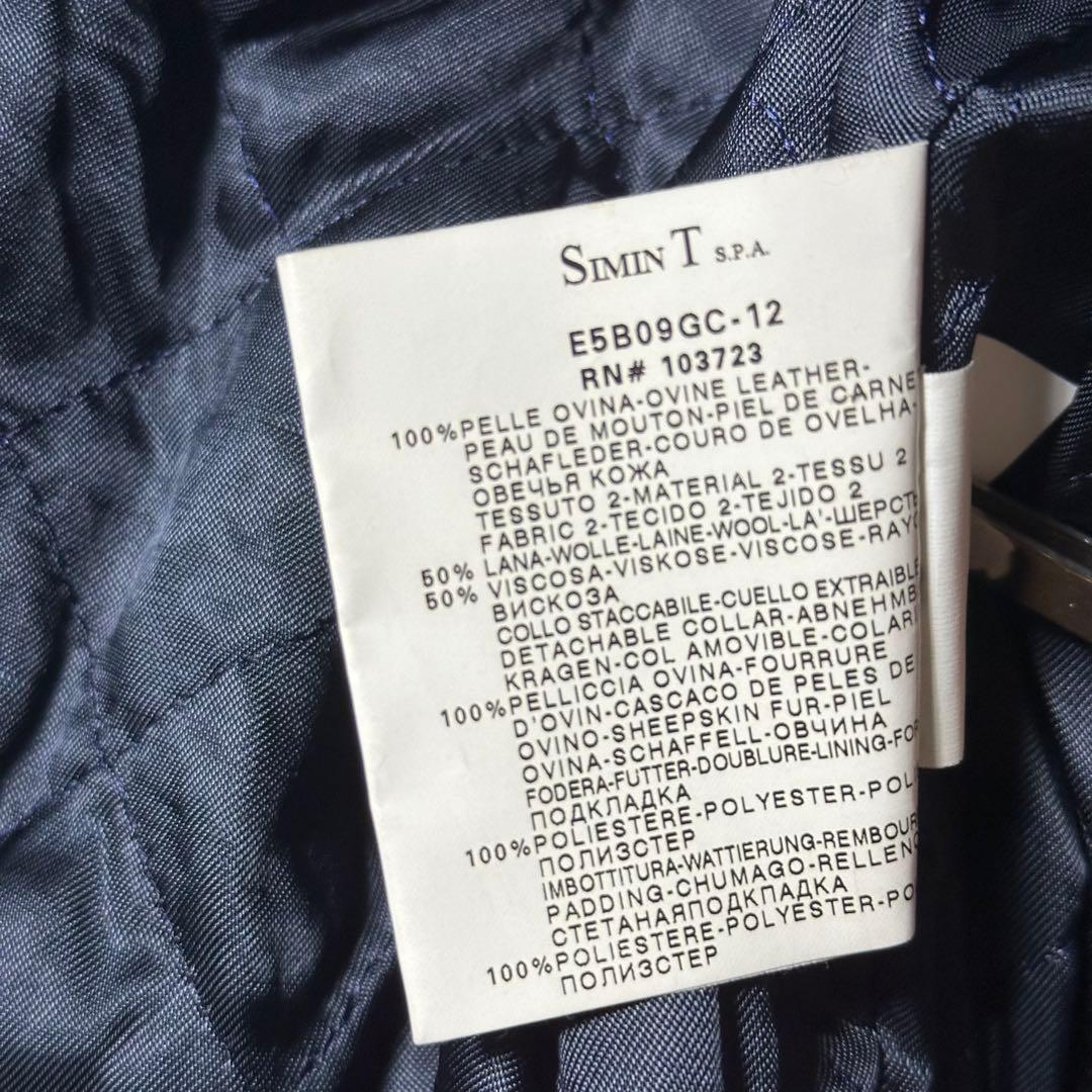 00s ARMANI JEANS レザー 短丈ブルゾン ファー取り外し可能 黒