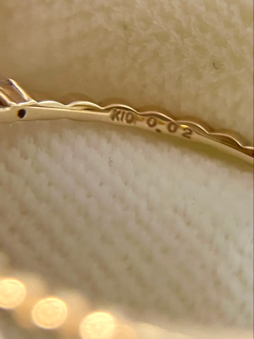 ま*)様 K10＊テイクアップ＊かわいいエメラルド&ダイヤリングです