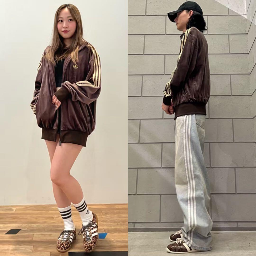 SALE✨【新品】adidas トラックトップ ベロア　XL ダークブラウン