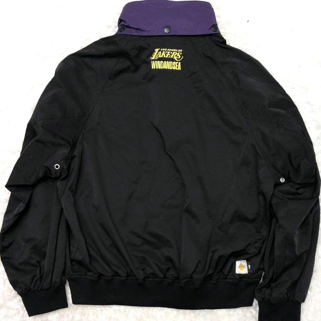 【未使用 タグ付き L相当】ウィンダンシー　レイカーズ　ブルゾン　ワッペン　黒