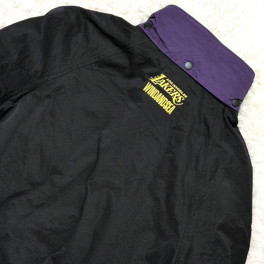 【未使用 タグ付き L相当】ウィンダンシー　レイカーズ　ブルゾン　ワッペン　黒