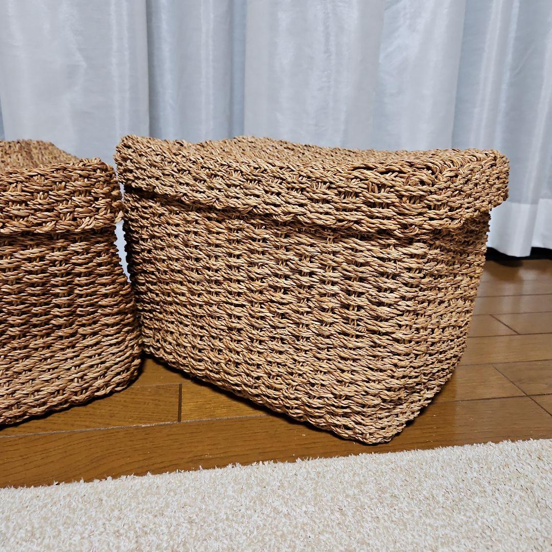 Ｋy o 　無印　蓋付き アバカ　バスケット　廃盤