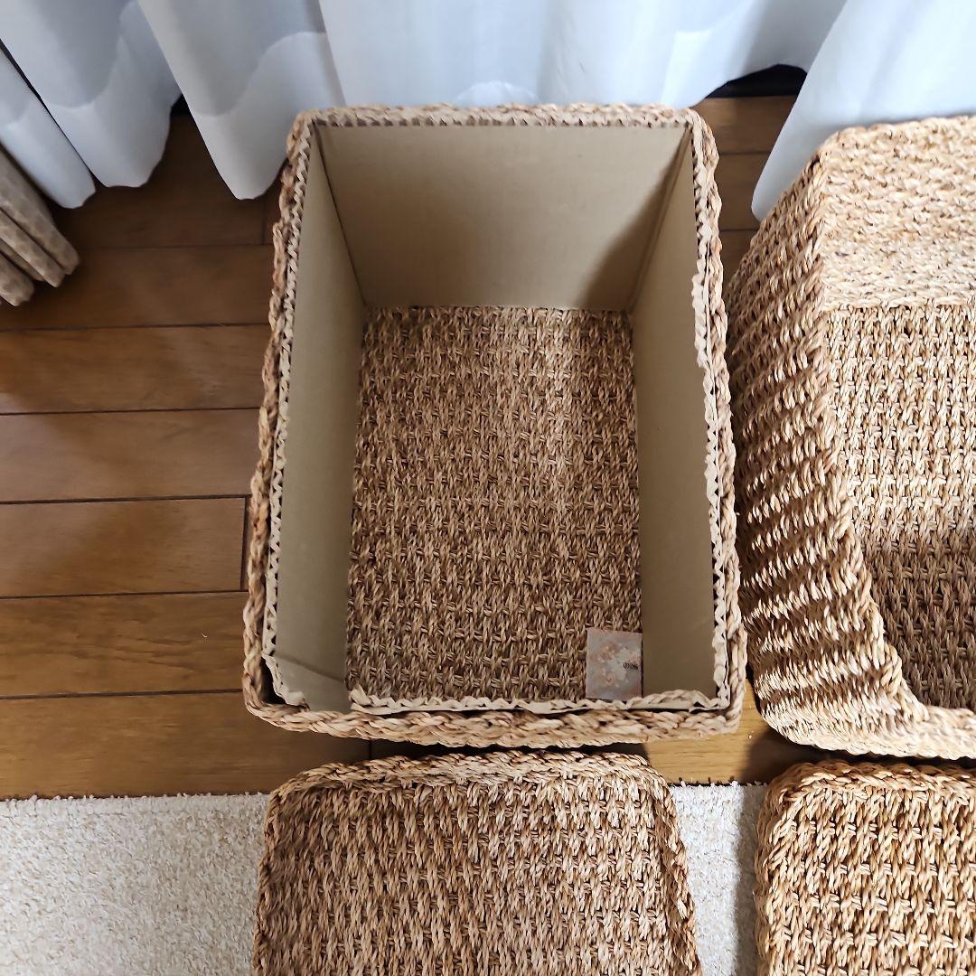 Ｋy o 　無印　蓋付き アバカ　バスケット　廃盤