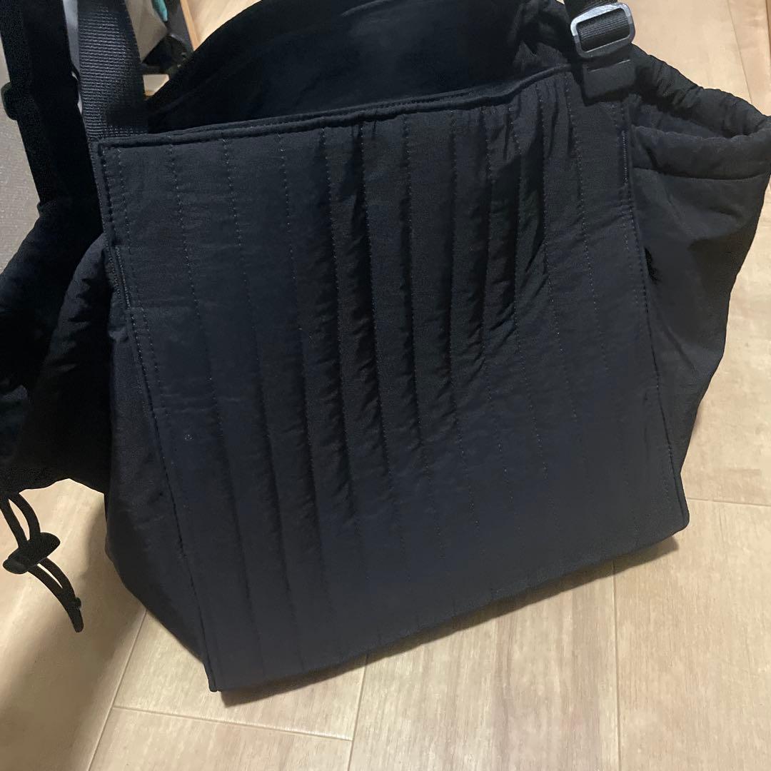 SOLPRESA ブラック 洗える キルティングトートマザーズバッグ(M)