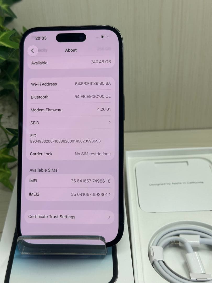 ✅ほぼ新品・100%✨iPhone 14 Pro❣️ 256GB