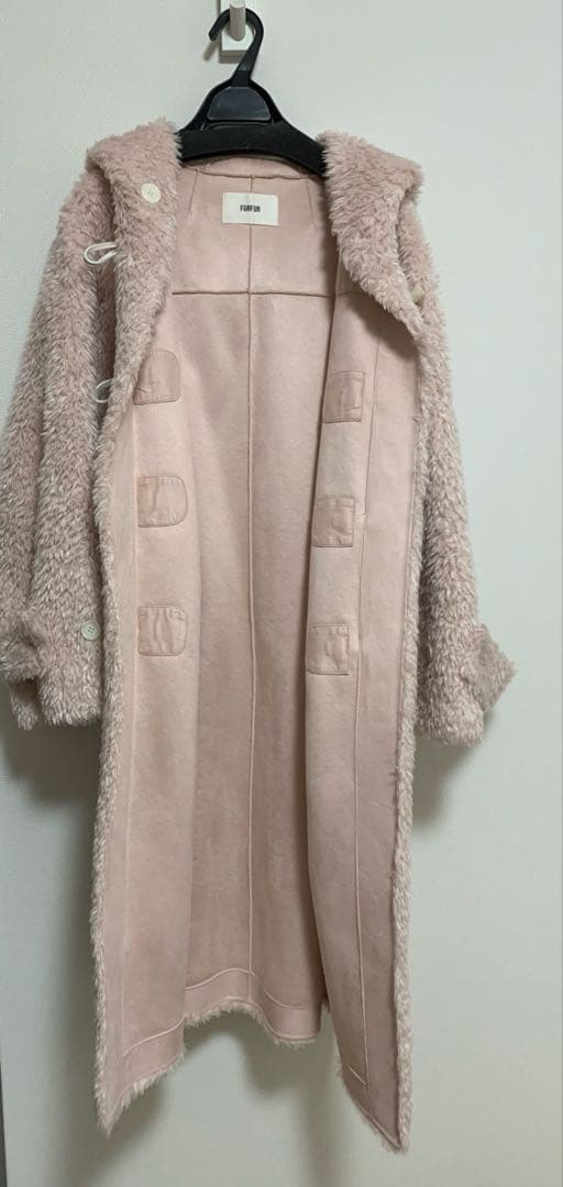 FURFUR エコファー ダッフルコート 限定ピンク