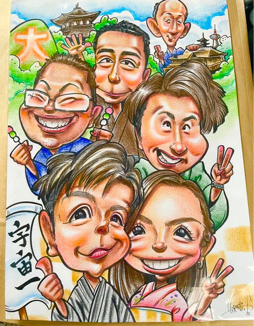 世界で1枚のオーダーメイド似顔絵☆ハイクオリティver☆記念日