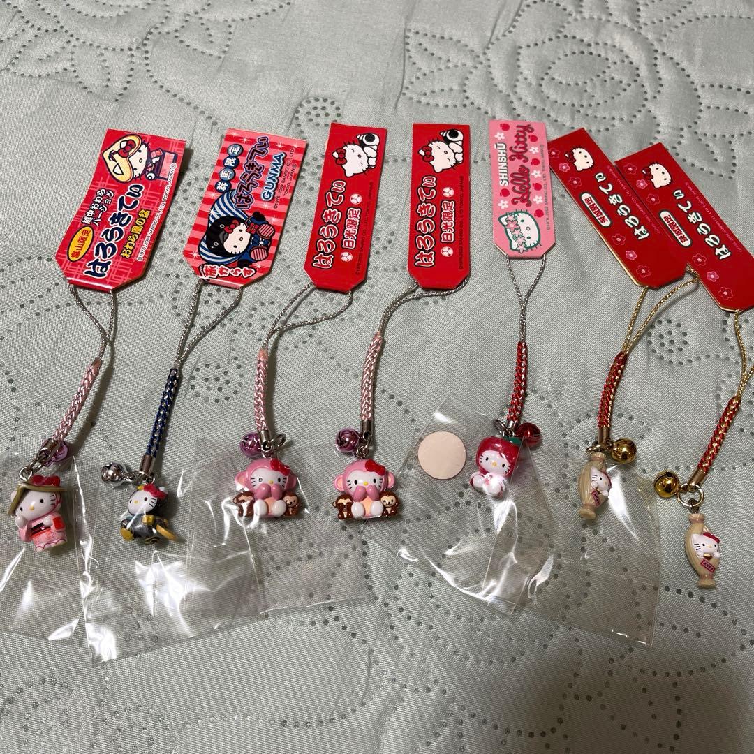 Hello kitty(ハローキティ) 根付け ストラップ他(平成キティ)64個