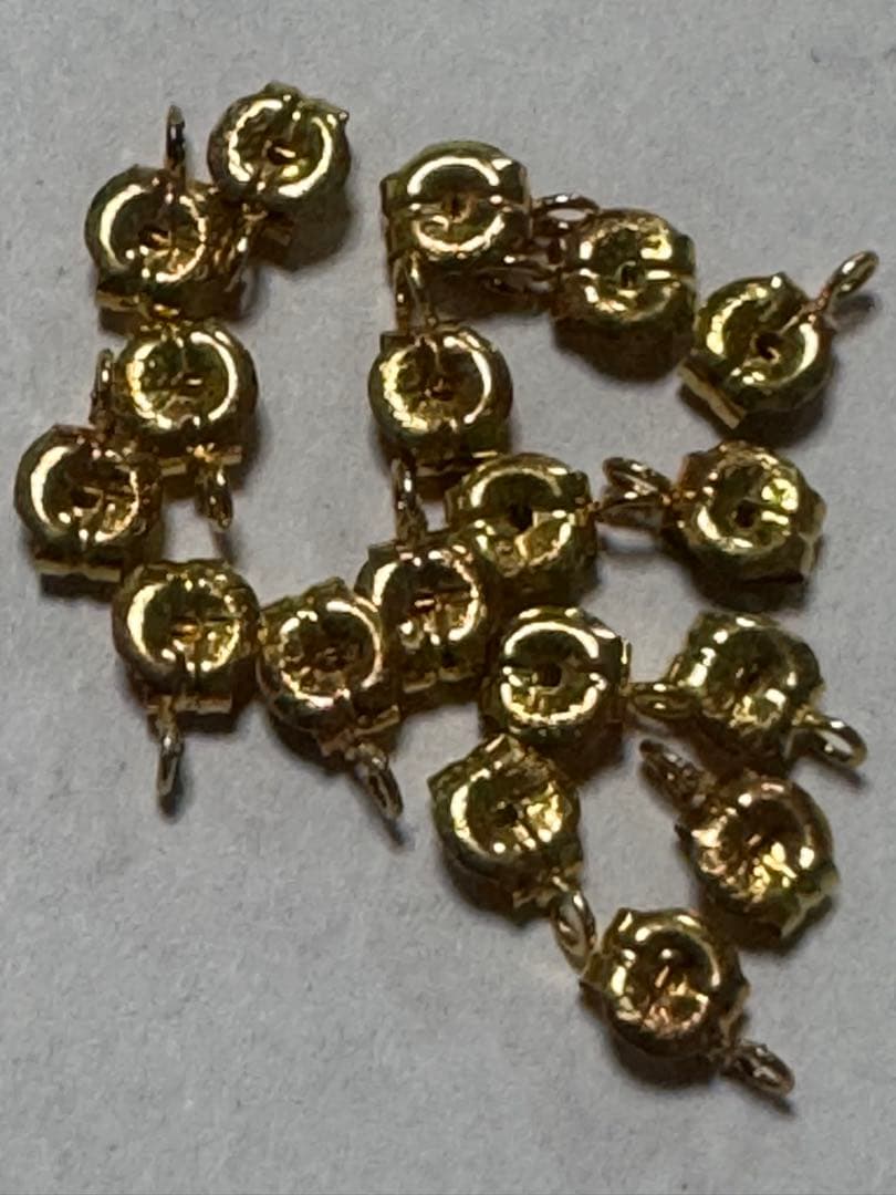 K18金　まとめ売り　ピアスキャッチ　丸カン付き　18個　9ピア　セット