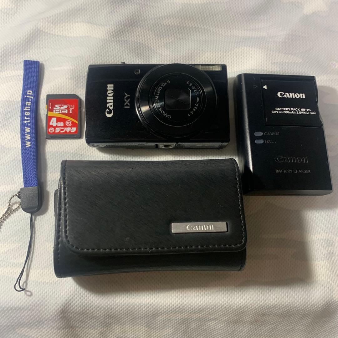 Canon IXY190 デジカメ4GBSD 専用バッテリー　充電器　専用ケース