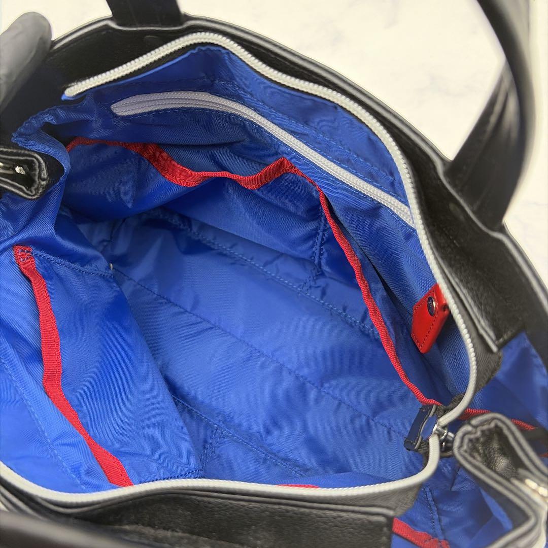 極美品 カステルバジャック ハンドバッグ 黒 ブラック ロゴ トートバッグ