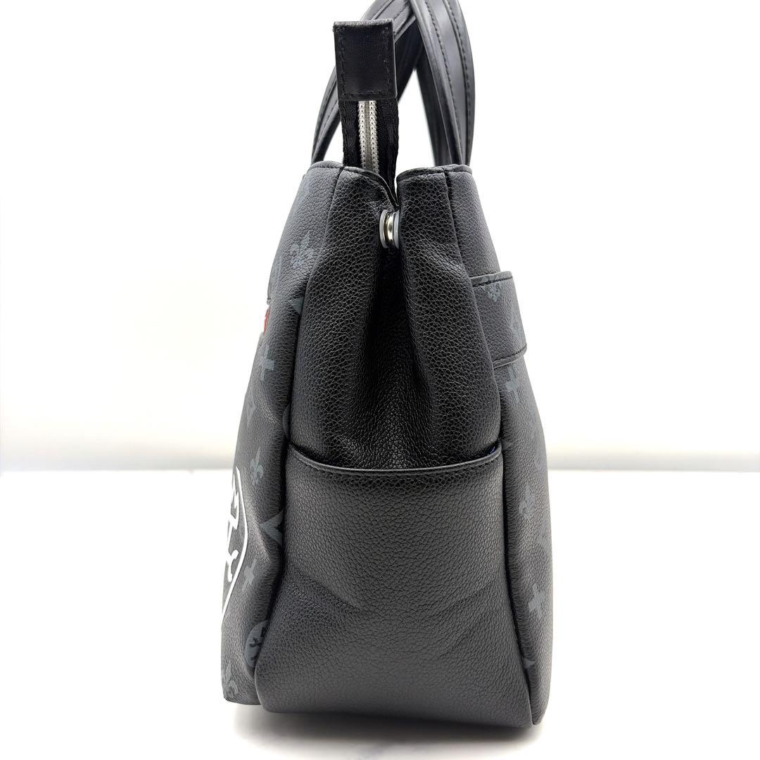 極美品 カステルバジャック ハンドバッグ 黒 ブラック ロゴ トートバッグ