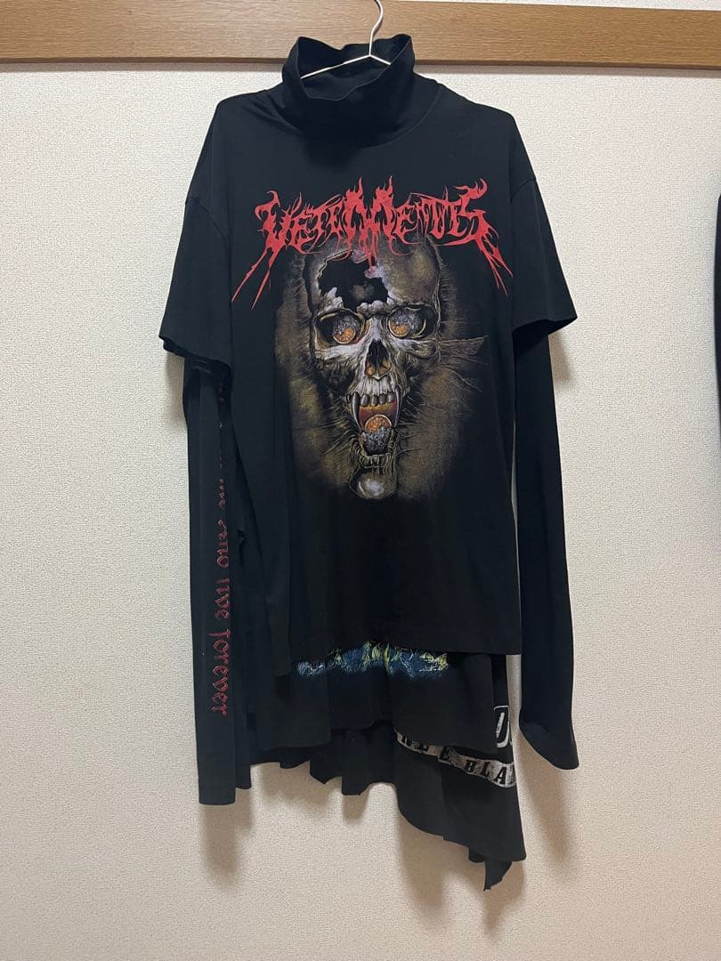 VETEMENTS ヴェトモン　スカル　レイヤードドレス
