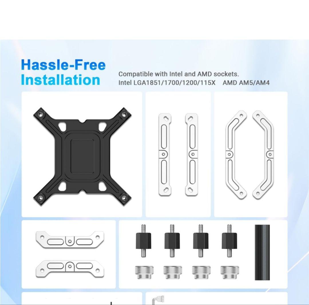 ID-COOLING FX360 INF ホワイト 360mm簡易水冷クーラー