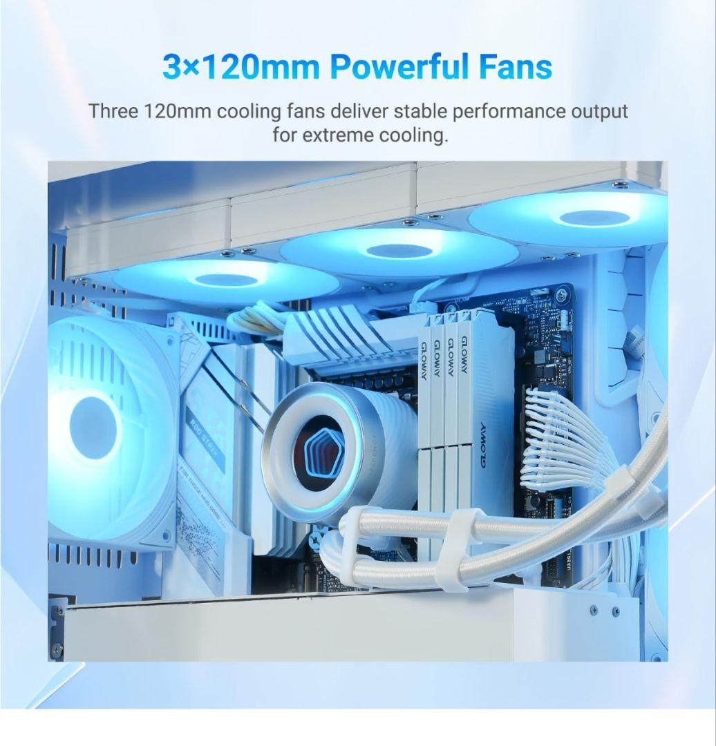 ID-COOLING FX360 INF ホワイト 360mm簡易水冷クーラー